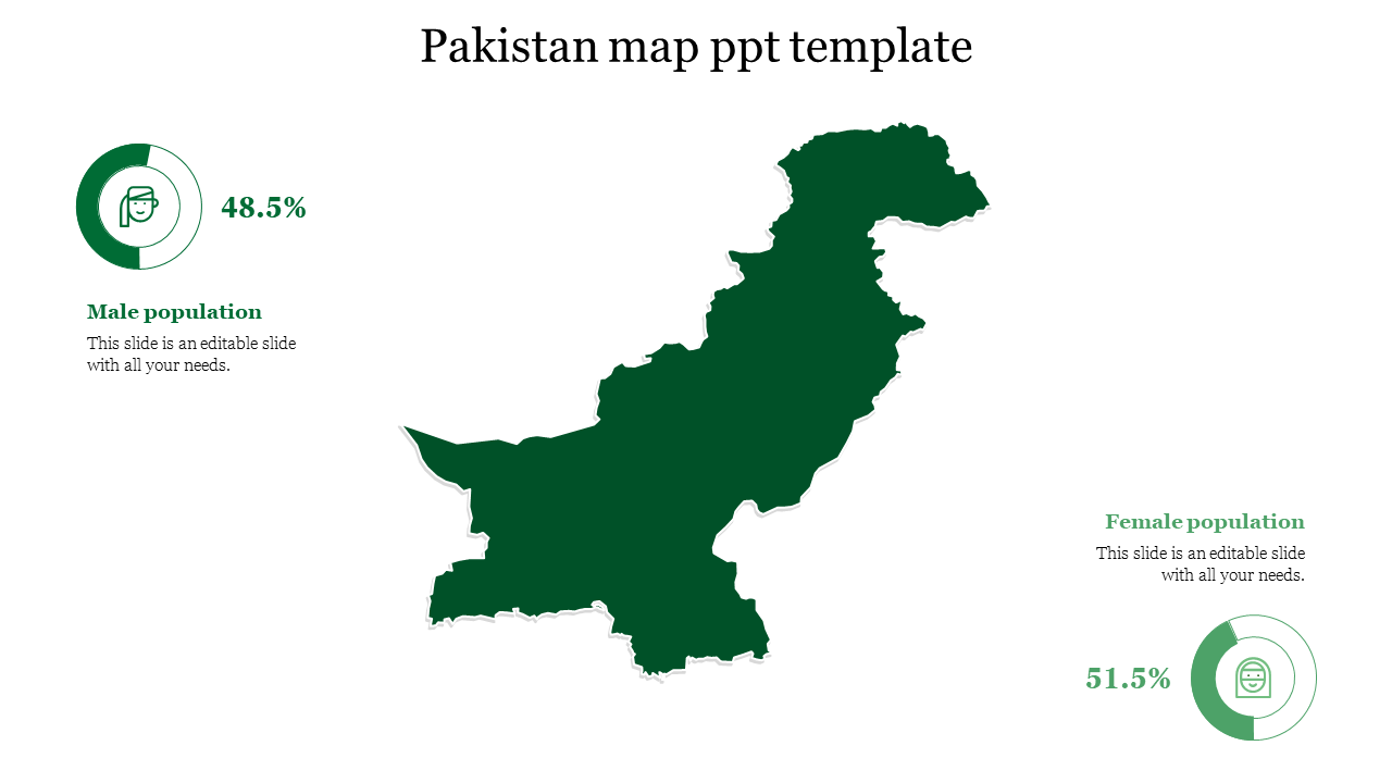Pakistan Map PPT Template Presentation and Google Slides